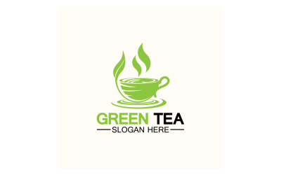 Logo szablonu zdrowia zielonej herbaty v12