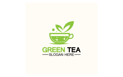 Logo szablonu zdrowia zielonej herbaty v23