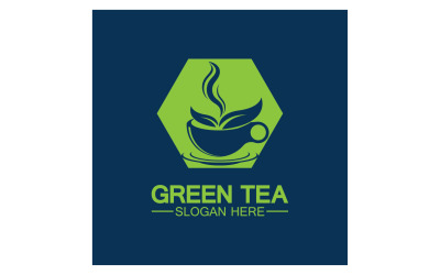 Logo szablonu zdrowia zielonej herbaty v45