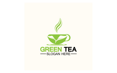 Logo szablonu zdrowia zielonej herbaty v6