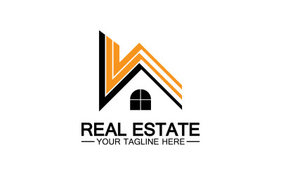 Modèle de logo de location de maison d&amp;#39;accueil vecteur v1