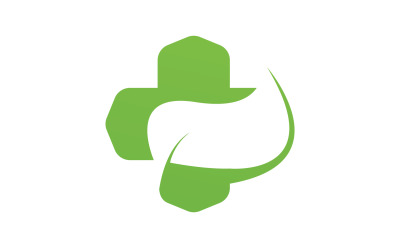 Sjukhus natur löv hälsa logotyp mall v3