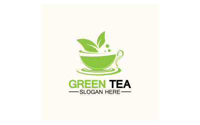 Yeşil çay Sağlık şablonu logosu v14