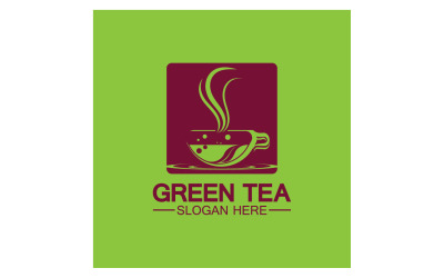 Yeşil çay Sağlık şablonu logosu v29