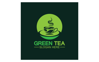 Yeşil çay Sağlık şablonu logosu v33