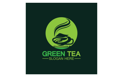 Yeşil çay Sağlık şablonu logosu v36