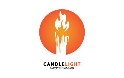 Candle light icon logo vcetor template v36