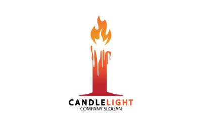 Candle light icon logo vcetor template v4