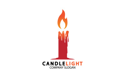 Candle light icon logo vcetor template v6
