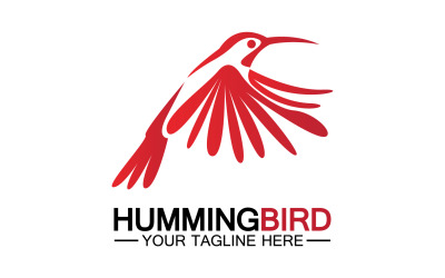 Hummingbird icon logo template v10