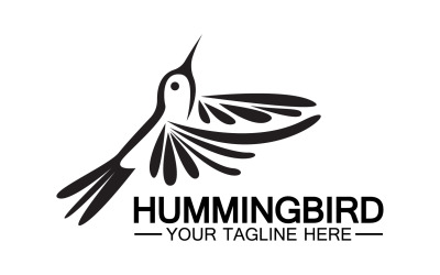 Hummingbird icon logo template v14