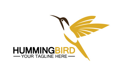 Hummingbird icon logo template v18
