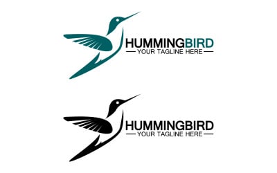 Hummingbird icon logo template v21