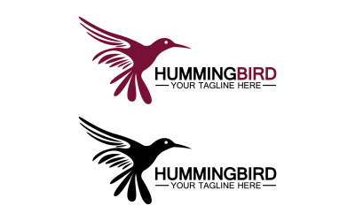 Hummingbird icon logo template v7