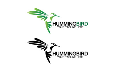 Hummingbird icon logo template v9