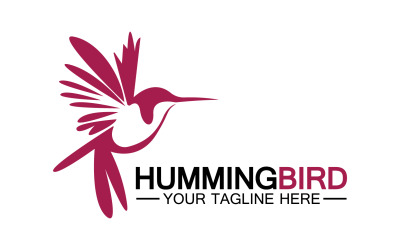 Hummingbird ikon logotyp mall v19