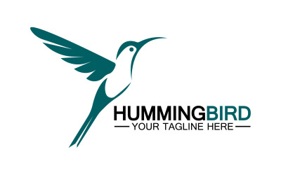 Hummingbird ikon logotyp mall v2