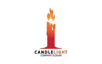 Kerzenlicht-Symbol-Logo vcetor Vorlage v2