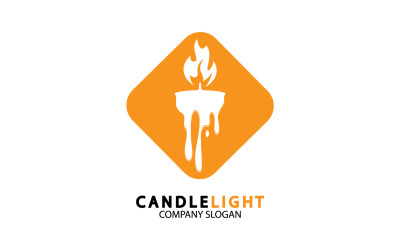 Kerzenlicht-Symbol-Logo vcetor Vorlage v49