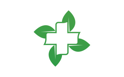 Logo-Vorlage für das Naturblatt-Gesundheitslogo des Krankenhauses v26