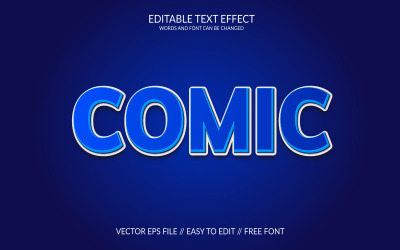 Ilustración de plantilla de efecto de texto cómico totalmente editable