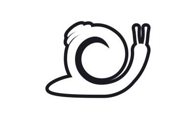 Modello vcetor logo animale lumaca v5