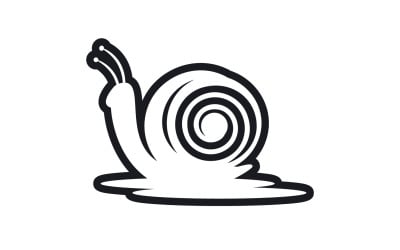Modello vcetor logo animale lumaca v7