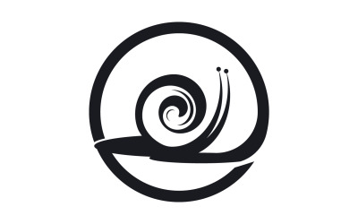 Szablon vcetor logo zwierząt ślimaka v17
