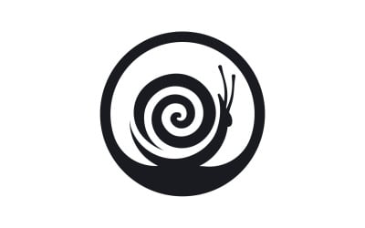 Szablon vcetor logo zwierząt ślimaka v27