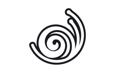 Szablon vcetor logo zwierząt ślimaka v2