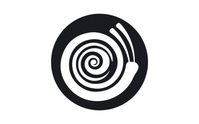 Szablon vcetor logo zwierząt ślimaka v41