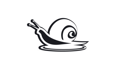 Szablon vcetor logo zwierząt ślimaka v9