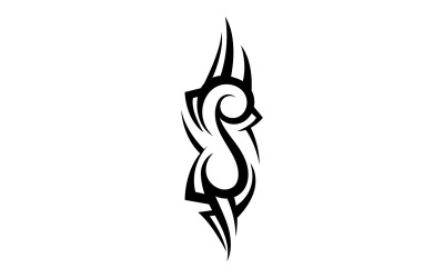 Logo de modèle vectoriel de tatouage tribal v1