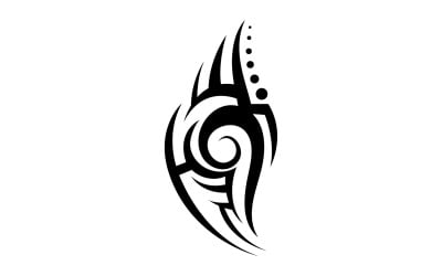 Logo de modèle vectoriel de tatouage tribal v2