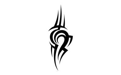 Logo de modèle vectoriel de tatouage tribal v35