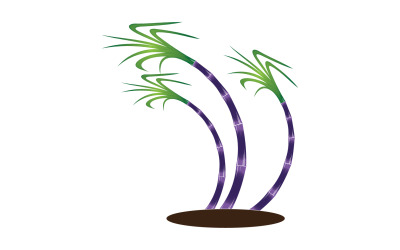 Logotipo vectorial de plantilla de árbol de azúcar v4