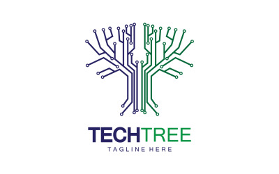 Tech tree mall logotyp vcetor v33