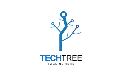Tech tree-sjabloonlogo vcetor v28
