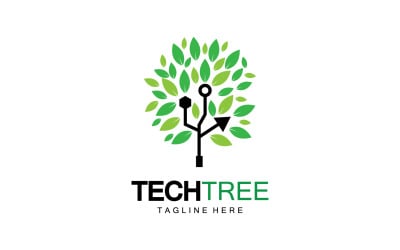 Tech tree template logo vcetor v20