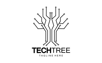 Tech tree template logo vcetor v35