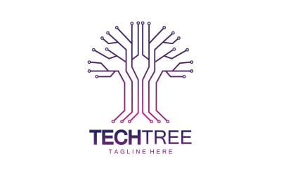 Tech tree template logo vcetor v38