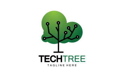 Teknoloji ağacı şablonu logo vcetor v14