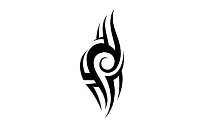 Tribal dövme vektör şablonu logosu v15