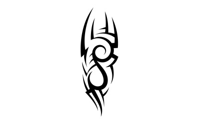 Tribal dövme vektör şablonu logosu v16