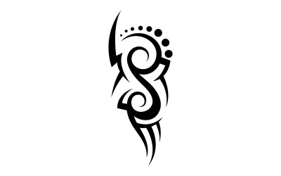 Tribal dövme vektör şablonu logosu v17