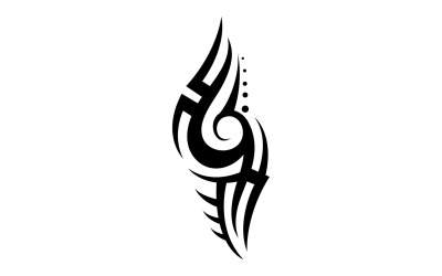 Tribal dövme vektör şablonu logosu v18