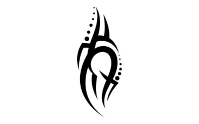 Tribal dövme vektör şablonu logosu v25