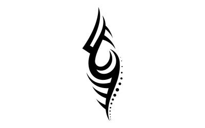 Tribal dövme vektör şablonu logosu v26