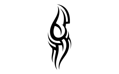 Tribal dövme vektör şablonu logosu v39