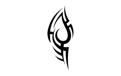 Tribal dövme vektör şablonu logosu v5